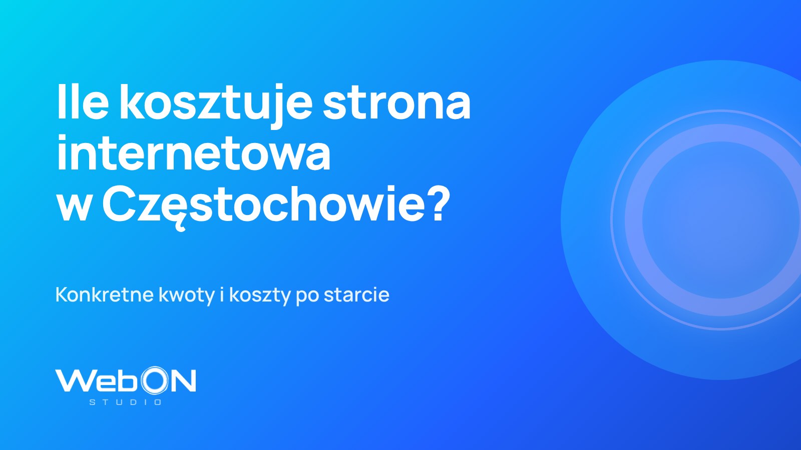 Grafika z tytułem artykułu: Ile kosztuje strona internetowa w Częstochowie?